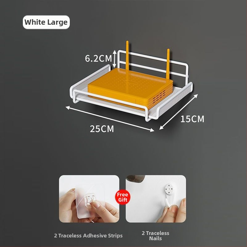 Router tárolóállvány, TV set-top box tárolóállvány, fali konzol, lyukmentes fali konzol, wifi tárolódoboz konzol