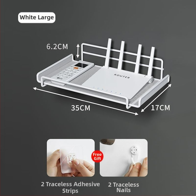 Router tárolóállvány, TV set-top box tárolóállvány, fali konzol, lyukmentes fali konzol, wifi tárolódoboz konzol