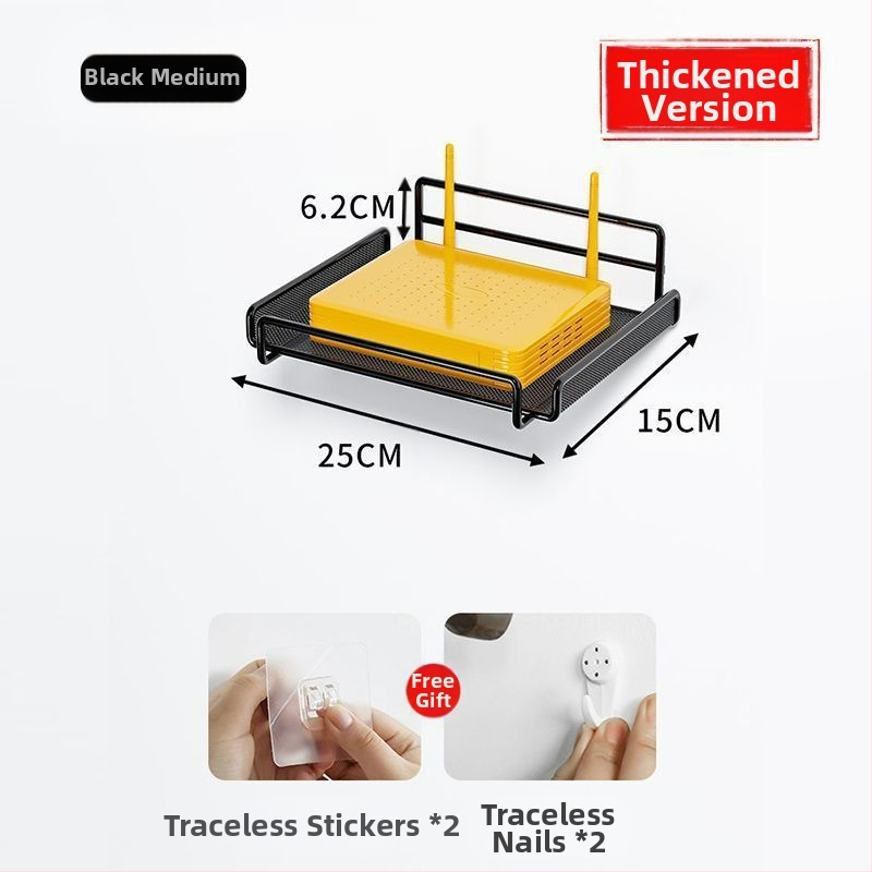 Router tárolóállvány, TV set-top box tárolóállvány, fali konzol, lyukmentes fali konzol, wifi tárolódoboz konzol