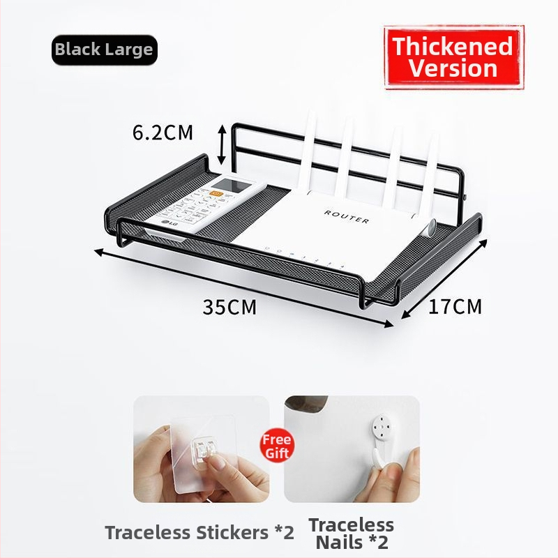 Router tárolóállvány, TV set-top box tárolóállvány, fali konzol, lyukmentes fali konzol, wifi tárolódoboz konzol