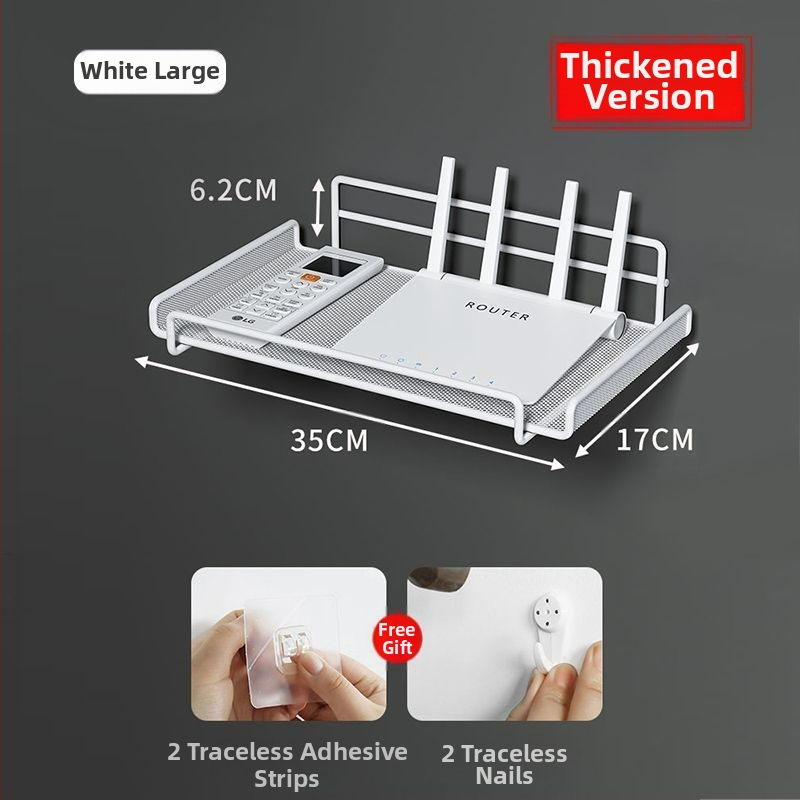 Router tárolóállvány, TV set-top box tárolóállvány, fali konzol, lyukmentes fali konzol, wifi tárolódoboz konzol
