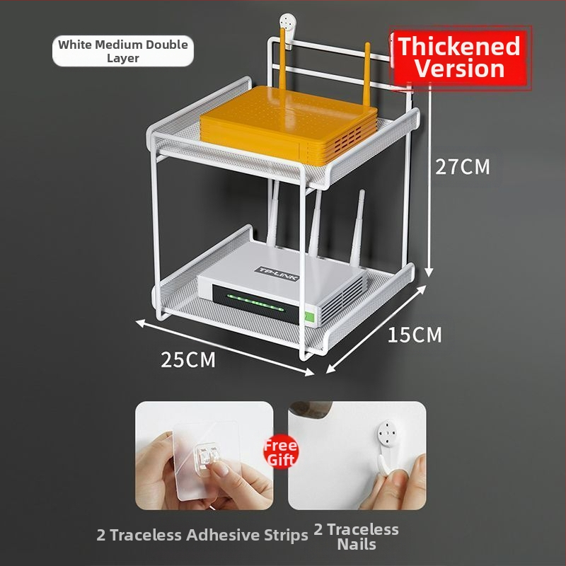Router tárolóállvány, TV set-top box tárolóállvány, fali konzol, lyukmentes fali konzol, wifi tárolódoboz konzol
