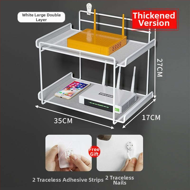 Router tárolóállvány, TV set-top box tárolóállvány, fali konzol, lyukmentes fali konzol, wifi tárolódoboz konzol