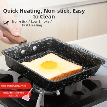 Jaapani stiilis Yuzi praetud kandiline mini mittenakkuva panniga paks muna praetud maifanite väike praepann praemuna majapidamise lame hommikusöögipann