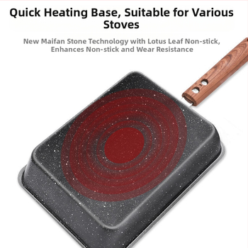 Jaapani stiilis Yuzi praetud kandiline mini mittenakkuva panniga paks muna praetud maifanite väike praepann praemuna majapidamise lame hommikusöögipann