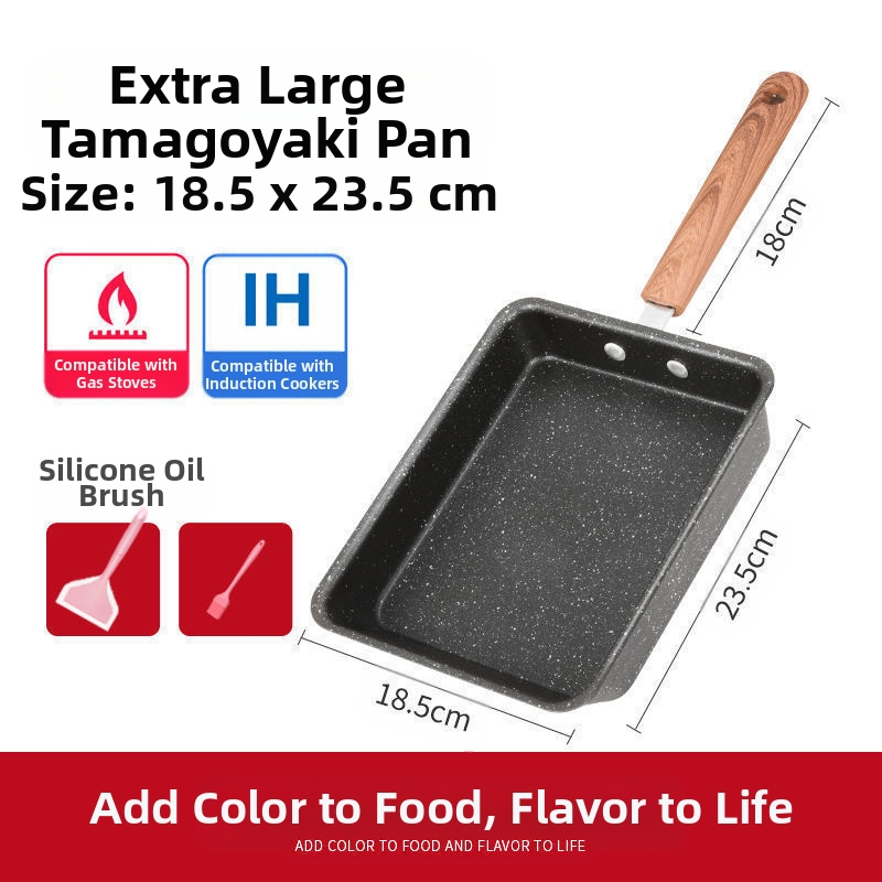 Jaapani stiilis Yuzi praetud kandiline mini mittenakkuva panniga paks muna praetud maifanite väike praepann praemuna majapidamise lame hommikusöögipann