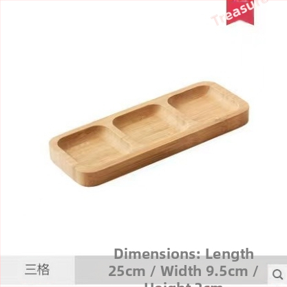 Japoniška medinė džiovintų vaisių lėkštė, užkandžių dėžutė, pagardų padažo indas, bambuko skyreliais užkandžiai, džiovintų vaisių dėžutės papuošalai