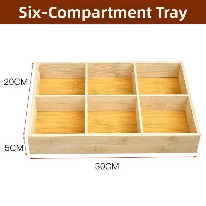 Japoniška medinė džiovintų vaisių lėkštė, užkandžių dėžutė, pagardų padažo indas, bambuko skyreliais užkandžiai, džiovintų vaisių dėžutės papuošalai