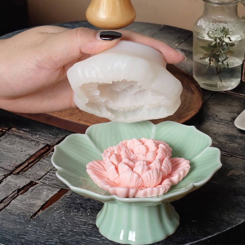 1 buc silicon mucegai tort mousse bujor mucegai tort mucegai silicon mucegai de slefuire instrument de decorare a mucegaiului de silicon