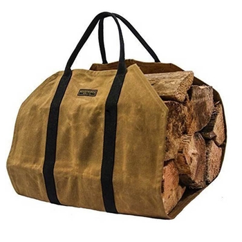 „Amazon“ vandeniui atsparus nešiojamas malkų laikymo krepšys, storas drobės medienos ruošos krepšys, nešiojamas ir patvarus