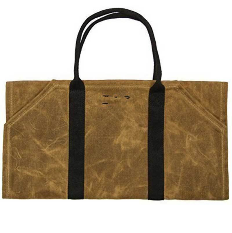 „Amazon“ vandeniui atsparus nešiojamas malkų laikymo krepšys, storas drobės medienos ruošos krepšys, nešiojamas ir patvarus