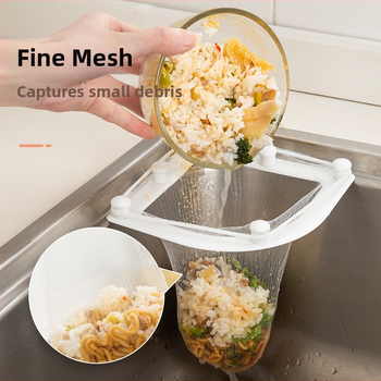 Αυτοστηριζόμενη σακούλα αποστράγγισης νεροχύτη κουζίνας, σακούλα απορριμμάτων, σακούλα φίλτρου με αντιμπλοκαριστικό φίλτρο, σακούλα απορριμμάτων μιας χρήσης για υπολείμματα σούπας