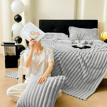 Ριγέ κουβέρτα διασυνοριακής γραμμής Χειμερινή κουβέρτα διπλής όψης Κουνέλι βελούδινη κουβέρτα γραφείου Υπνάκι κουβέρτα κλιματισμού Κουβέρτα καναπέ Κουβέρτα σεντονιού