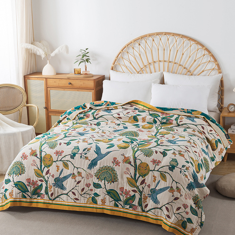 Vara de uz casnic bumbac multistrat tifon prosop pătură pilotă de uz casnic lenjerie de pat cearșaf tifon pătură adulți cuplu pătură