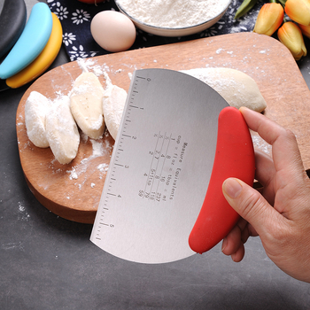 Ημικυκλικό ανοξείδωτο ατσάλι με κόπτη ζυγαριάς, ξύστρα ψησίματος κέικ αλευριού από ανοξείδωτο ατσάλι