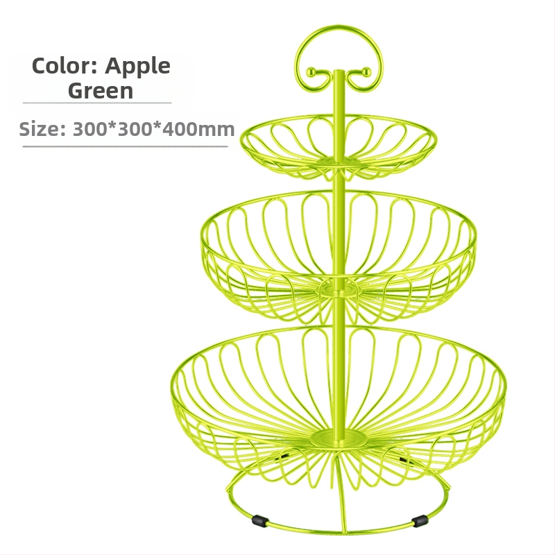 Кошница с плодове на едро, креативна всекидневна, европейски стил, домакинска масичка за кафе, трислойна стойка за закуски, популярна в интернет, голяма многослойна за съхранение