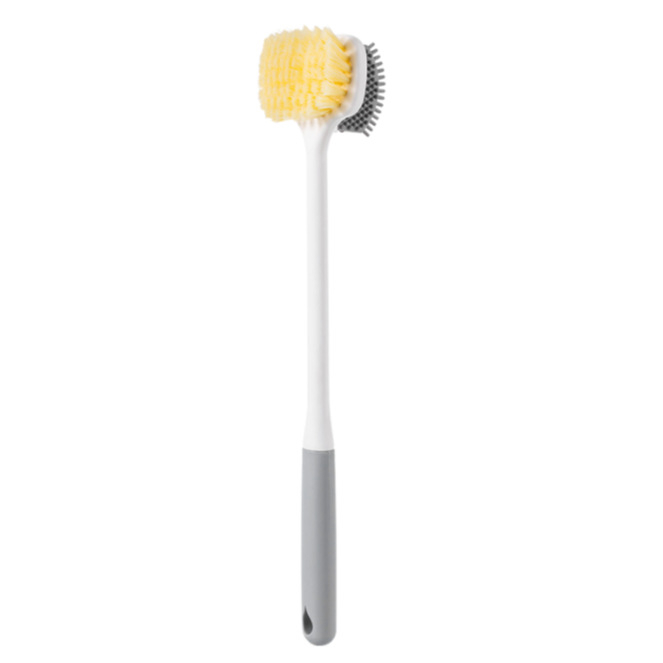 Pika käepidemega jalapesuhari, majapidamises kasutatav multifunktsionaalne kahepoolne pehme hari, vannitoa jalgade kooriv puhastushari, seljahari