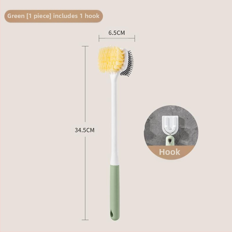 Pika käepidemega jalapesuhari, majapidamises kasutatav multifunktsionaalne kahepoolne pehme hari, vannitoa jalgade kooriv puhastushari, seljahari