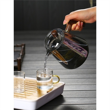 Γυάλινη τσαγιέρα, τσάι, οικιακό σετ τσαγιού λουλουδιών, τσάι Kung Fu, σετ τσαγιού υψηλής αντοχής σε υψηλή θερμοκρασία, διαχωρισμός νερού τσαγιού, μόνο ένα