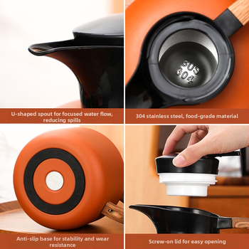 Arbatos vakuuminis puodas Dvisluoksnis šilumos izoliacinis termosas Apsauginis nuo nudegimų Didelės talpos šilumos išsaugojimo butelis Aukštos kokybės dovanos