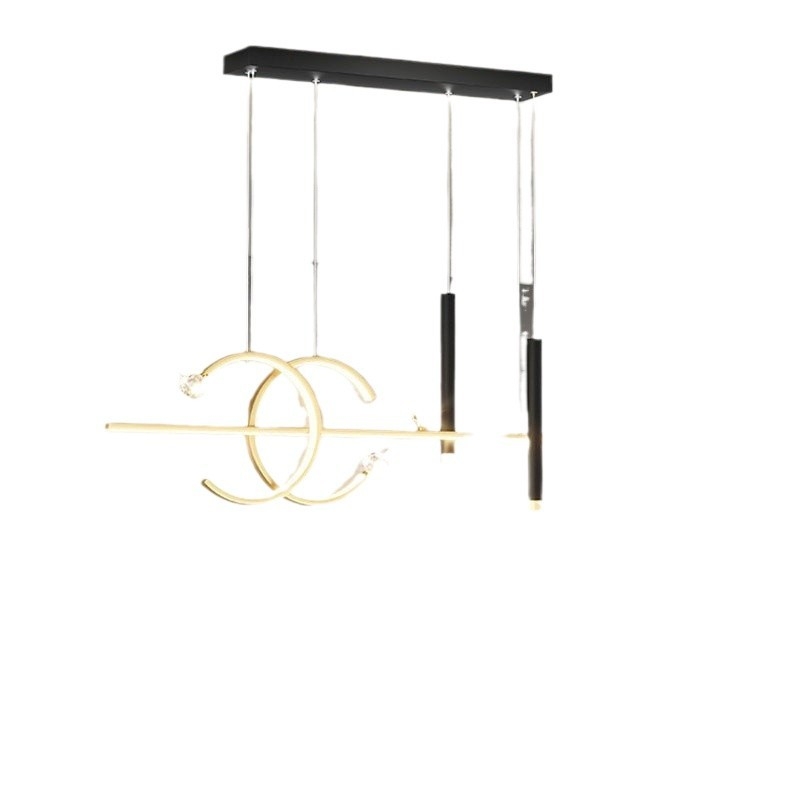 Restorani lühter tähistaevaga topelt C baarilauavalgusti luksuslik põhjamaine disainer söögilaua lühter LED küberkuulsuste projektsioon