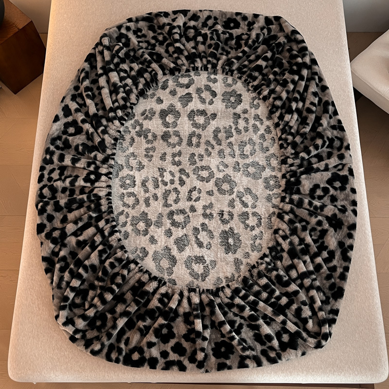 Talvine paksendatud Maillard Rabbit Fleece voodikate, madrats, madratsi kaitsekate, täielikult pakitud, tolmukindel, soojuse säilitamine