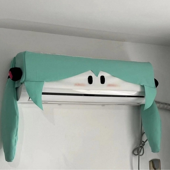 Hatsune Miku kliimaseadme kate, tuule suunaja, otsese õhuvoolu vastane anime perifeerne tuulekaitse, universaalne seinale kinnitatav õhu väljalaskeava tuule suunaja