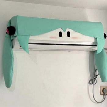 Hatsune Miku kliimaseadme kate, tuule suunaja, otsese õhuvoolu vastane anime perifeerne tuulekaitse, universaalne seinale kinnitatav õhu väljalaskeava tuule suunaja