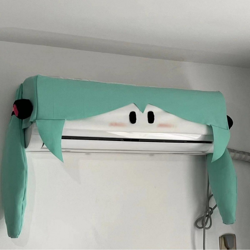 Hatsune Miku kliimaseadme kate, tuule suunaja, otsese õhuvoolu vastane anime perifeerne tuulekaitse, universaalne seinale kinnitatav õhu väljalaskeava tuule suunaja