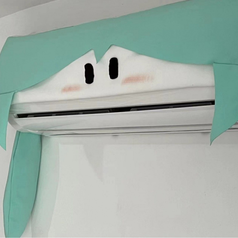 Hatsune Miku kliimaseadme kate, tuule suunaja, otsese õhuvoolu vastane anime perifeerne tuulekaitse, universaalne seinale kinnitatav õhu väljalaskeava tuule suunaja