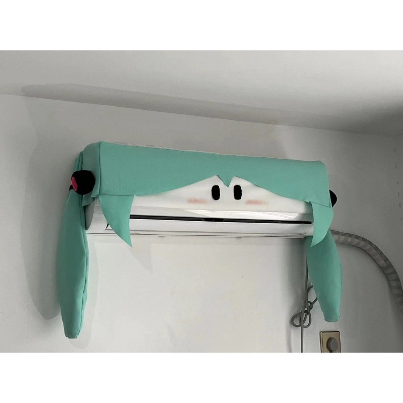 Hatsune Miku kliimaseadme kate, tuule suunaja, otsese õhuvoolu vastane anime perifeerne tuulekaitse, universaalne seinale kinnitatav õhu väljalaskeava tuule suunaja