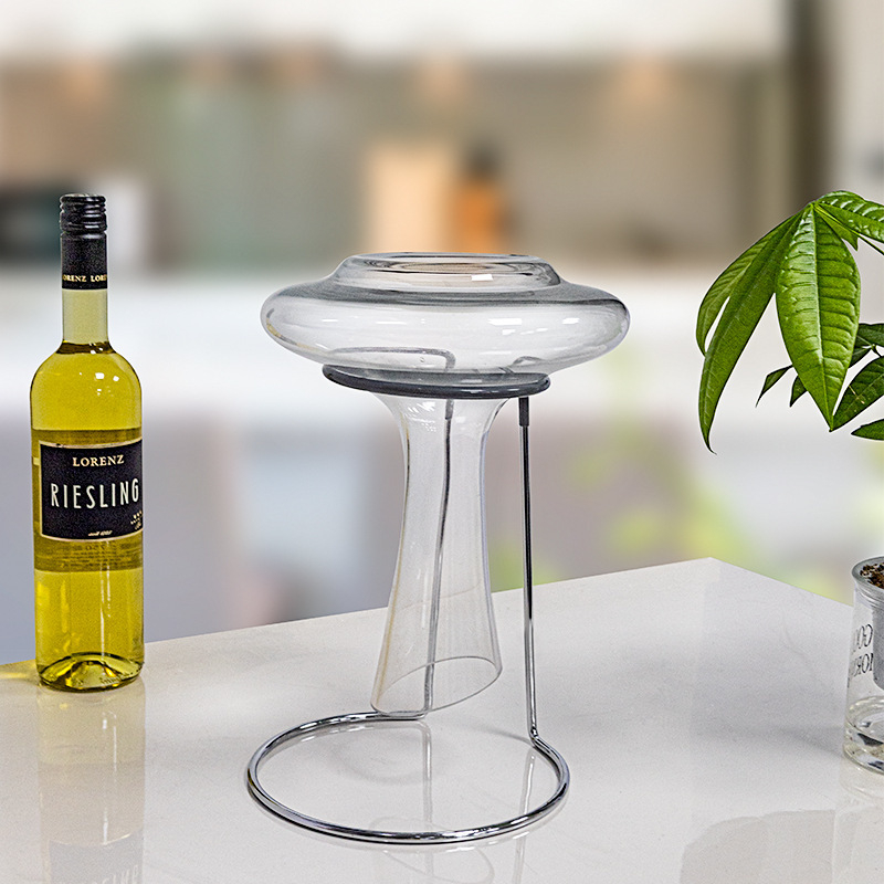 Kūrybinis namų dekanterio puodelio laikiklis, europietiško stiliaus taurė, krištolo stiklo vyno puodelio laikiklis, dekanterio laikiklis