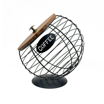 Gamyklinis tarpvalstybinis tiesioginis pardavimas, pasviręs kavos kapsulės geležies laikymo krepšelis, darbalaukio papuošalai, meliono ir vaisių krepšelis.