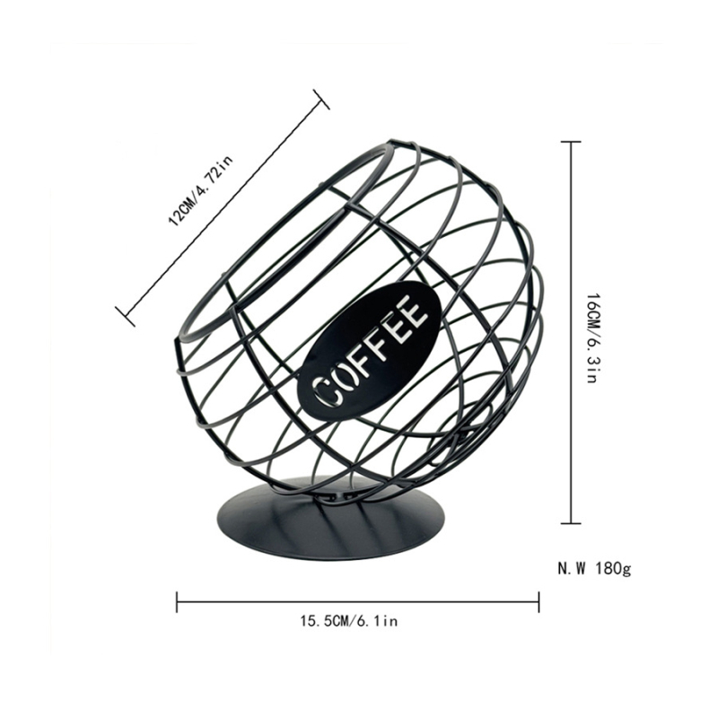 Gamyklinis tarpvalstybinis tiesioginis pardavimas, pasviręs kavos kapsulės geležies laikymo krepšelis, darbalaukio papuošalai, meliono ir vaisių krepšelis.