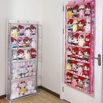 Geantă de depozitare pentru păpuși, geantă de pluș pentru păpuși, geantă pentru păpuși, ușă din spate, perete superior, dulap lateral, rezistent la umiditate și praf, depozitare