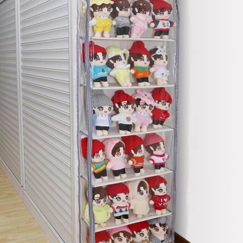 Geantă de depozitare pentru păpuși, geantă de pluș pentru păpuși, geantă pentru păpuși, ușă din spate, perete superior, dulap lateral, rezistent la umiditate și praf, depozitare