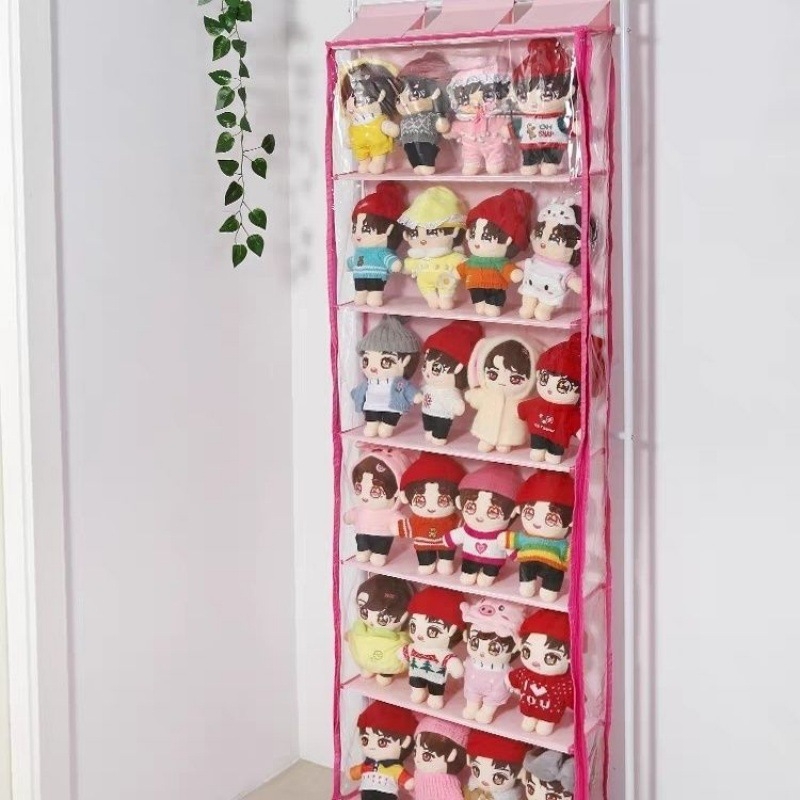 Geantă de depozitare pentru păpuși, geantă de pluș pentru păpuși, geantă pentru păpuși, ușă din spate, perete superior, dulap lateral, rezistent la umiditate și praf, depozitare