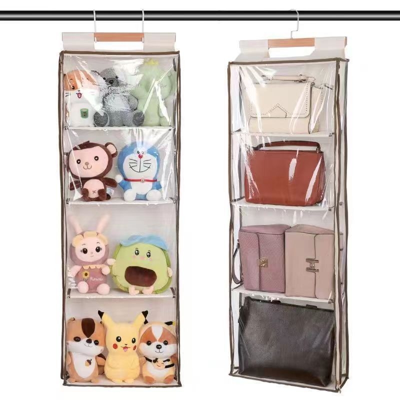 Geantă de depozitare pentru păpuși, geantă de pluș pentru păpuși, geantă pentru păpuși, ușă din spate, perete superior, dulap lateral, rezistent la umiditate și praf, depozitare