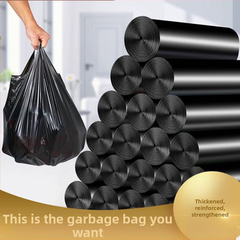 На склад безплатна доставка черна удебелена домакинска кухненска подвижна точка за прекъсване, преносима жилетка, торба за боклук, фабрика на едро