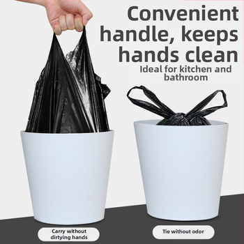 Σε απόθεμα δωρεάν αποστολή μαύρο παχύρρευστο γιλέκο οικιακής χρήσης με κυλιόμενο σημείο διακοπής για φορητές σακούλες σκουπιδιών από εργοστάσιο χονδρικής