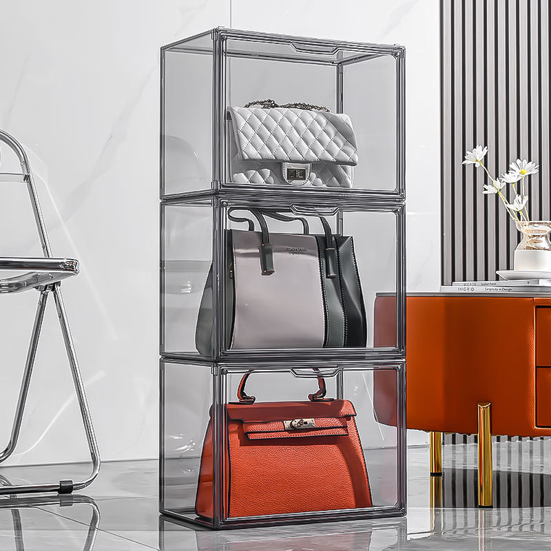 Vakdobozos tároló állvány Bubble Mate babakiállító doboz Átlátszó porálló hintaszekrény Lego kézi tárolódoboz