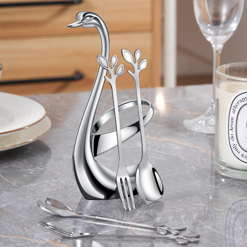 „Cynus“ cinko lydinio vaisinė šakutė, vaisinis šaukštas, kostiumo pagrindas, madingi vakarietiški stalo įrankiai, kavos šaukštas, kūrybingi stalo įrankiai