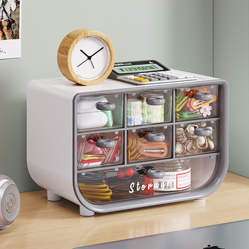 Επιτραπέζιο κουτί αποθήκευσης με 7 συρτάρια, πολυλειτουργικό κουτί φινιρίσματος επιφάνειας, διάφορα είδη κοσμημάτων, διαφανές κουτί, θήκη για στυλό φοιτητών