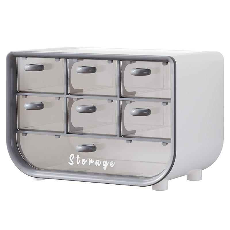 Stalinis 7 skyrių stalčių daiktadėžė daugiafunkcinė stalinio apdailos dėžutė įvairiems papuošalams permatoma dėžutė studentų raštinės reikmenims rašiklių laikiklis