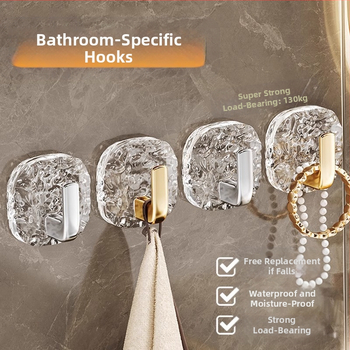 Kerge luksuslik liustikukonks Tugevalt liimitav õmblusteta perforeerimata tualettpastakonks Köögiukse õhupuhasti konks