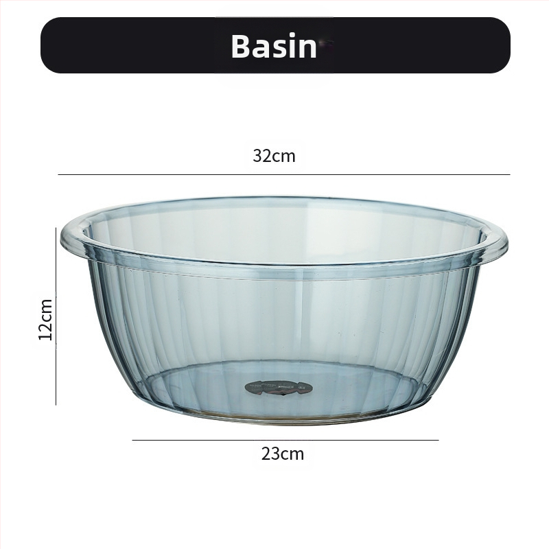 Studentų bendrabučio plastikinis kibiras, pagilintas, sutirštintas, didelis nešiojamas kibiras, buitinis PET skaidrus skalbinių kibiras, didmeninė prekyba, nėra