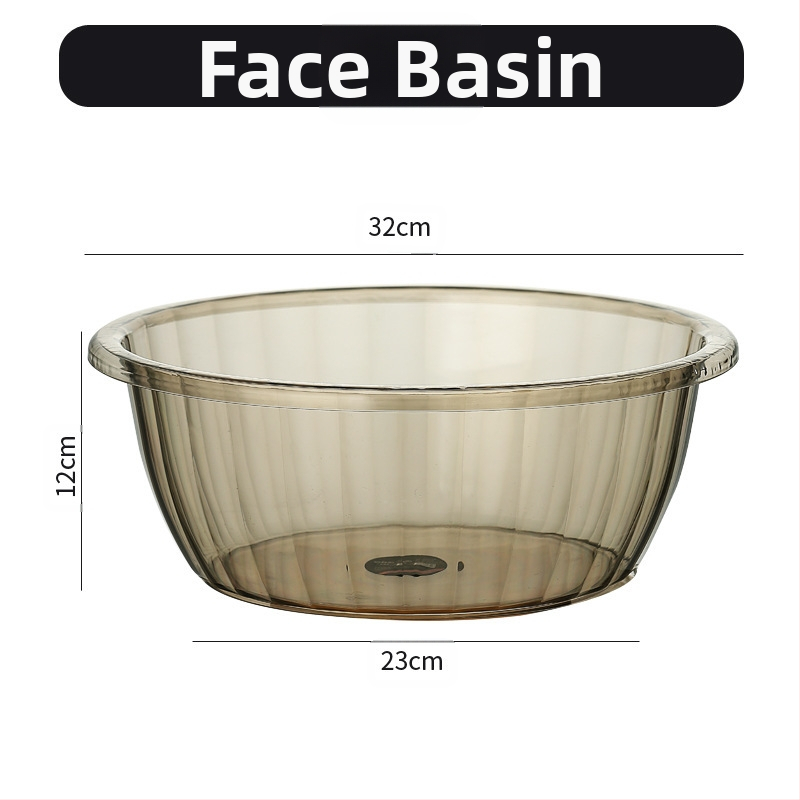 Studentų bendrabučio plastikinis kibiras, pagilintas, sutirštintas, didelis nešiojamas kibiras, buitinis PET skaidrus skalbinių kibiras, didmeninė prekyba, nėra