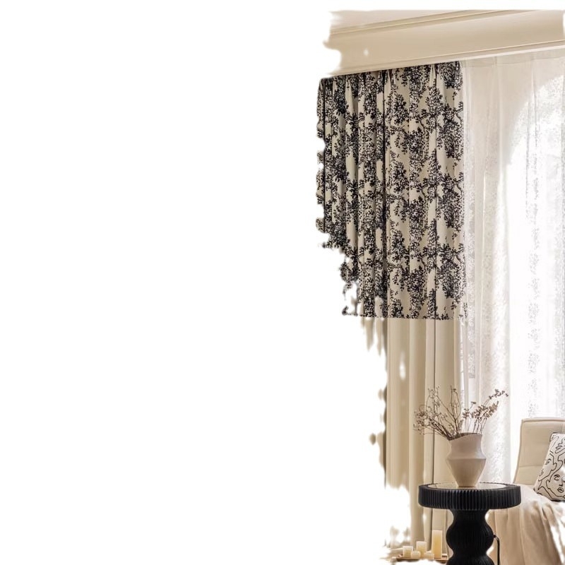 Modernus, lengvas, prabangus siuvinėjimas, miegamojo ir svetainės užuolaidų užtemimas, šenilinis vaškinis berry, aukštos klasės, elegantiškas, gatavas produktas.