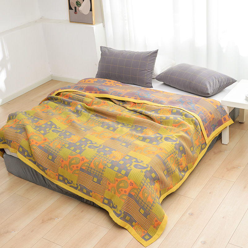 Sindziango medvilninis šešių sluoksnių marlės aukštos kokybės vilnonis rankšluostis, grynos medvilnės, vasarinis, plonas, vienvietis/dvivietis, europietiško stiliaus, pilnai medvilninis oro kondicionieriaus užvalkalas