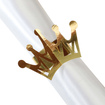 Трансгранична европейска и американска сватбена партия Светлоотразителна катарама за салфетки със златна корона Хотелска хартиена салфетка Пръстен за хартиени катарами Фабрика на склад